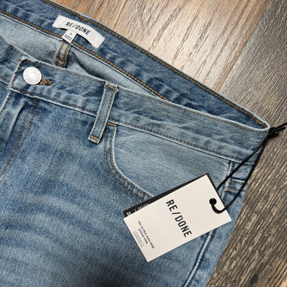 Re/Done '70s 70's Low Rise Bell Bottom Jeans Women's Size 31 NWT! - Picture 2 of 4